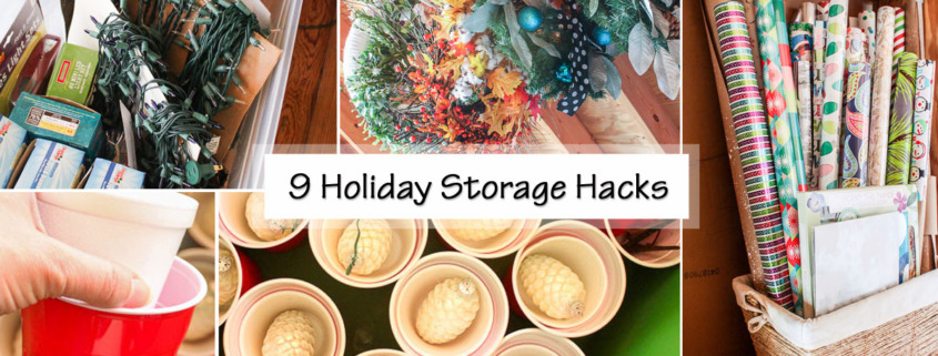 9 holiday storage hacks social media image