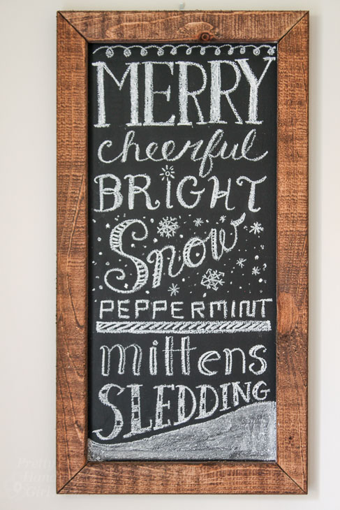 Free Winter Chalkboard Word Art! 