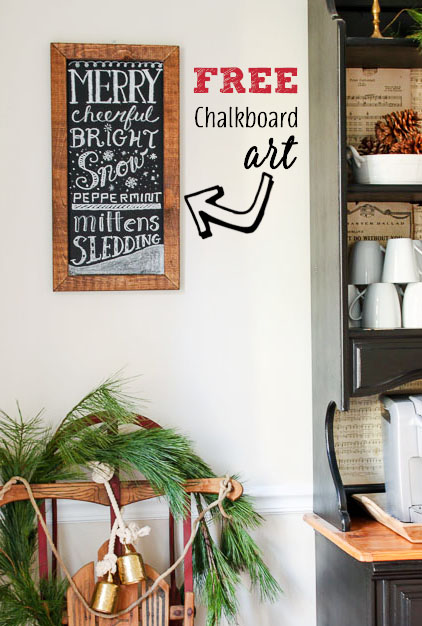 Free Winter Chalkboard Word Art!
