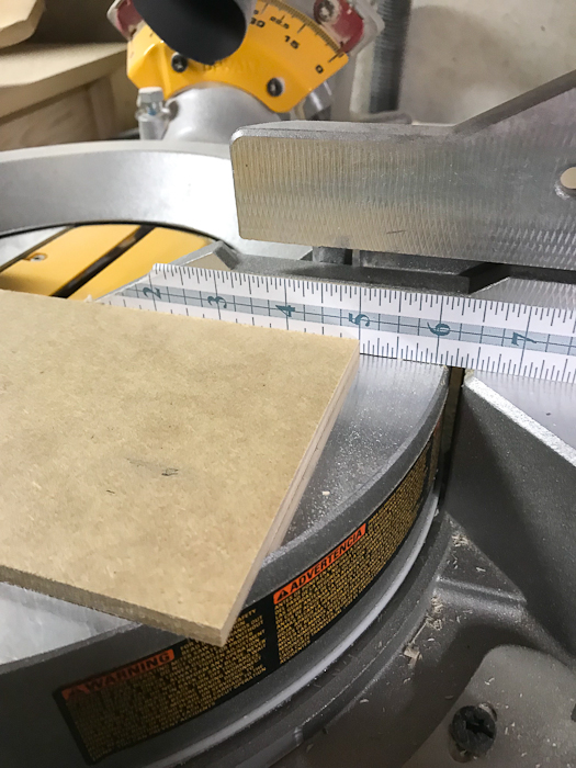 DIY Concrete Desk Organizer - cut two pieces 5" long