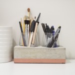 DIY Concrete Desk Organizer- finished photo horizontal