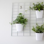 using a grid to hang indoor plants