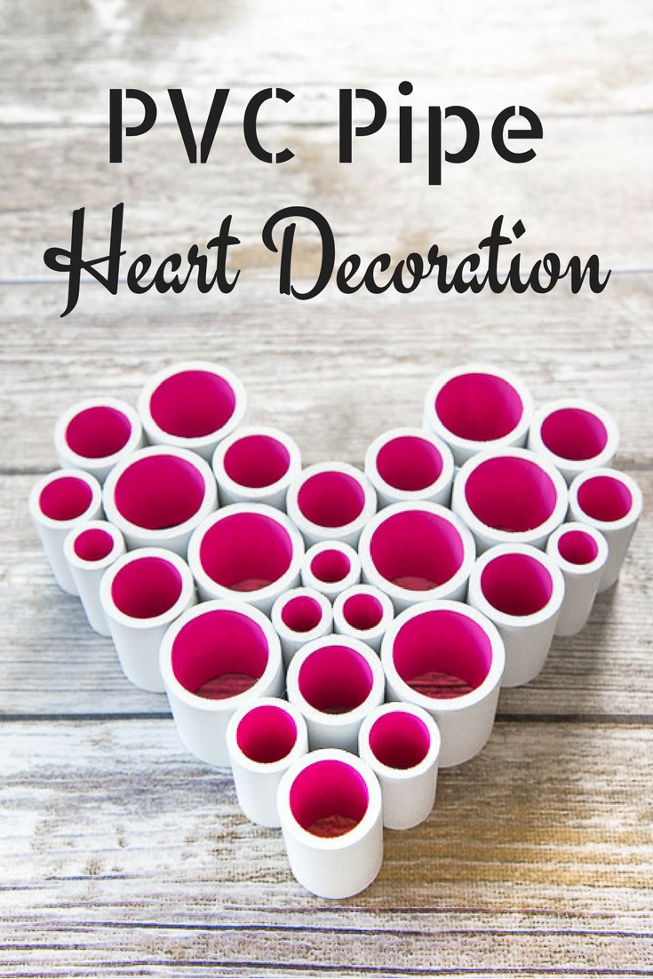 Give your Valentine's Day decor a pop of color with this PVC pipe heart decoration!