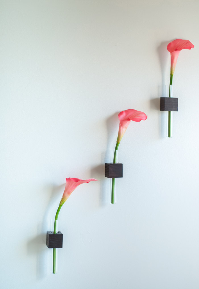 test tube wall mounted vase