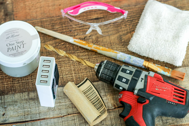 Supplies to make desktop charging station
