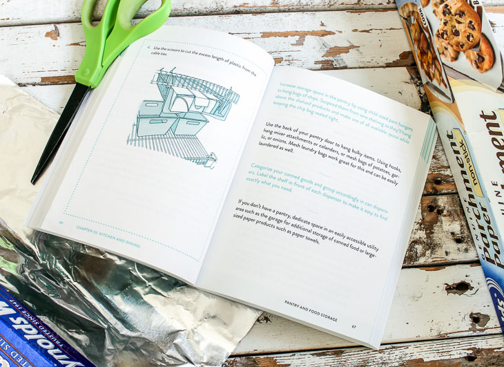Organization Hacks - kitchen wrap storage hack