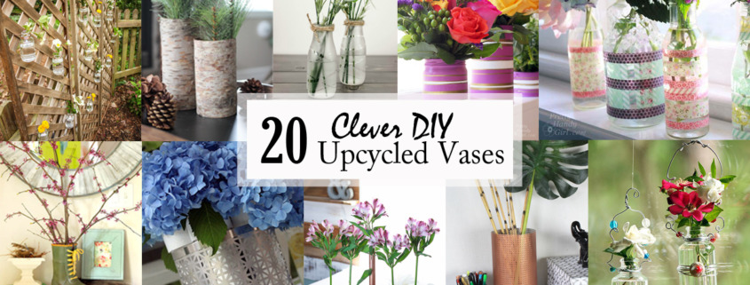 20 clever diy upcycled vases social media image