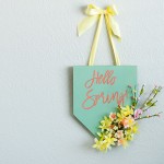 Cheerful colorful spring plaque