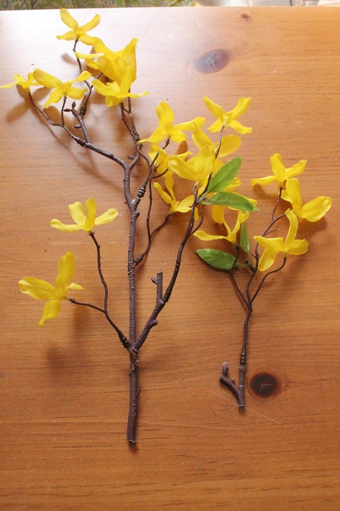 faux flowers forsythia