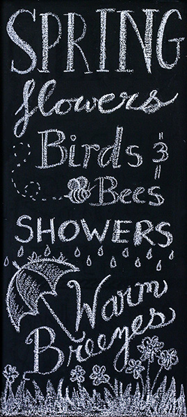 FREE Spring Flowers Chalkboard Art Printable