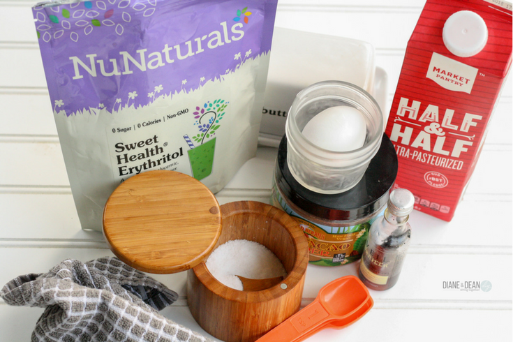 main ingredients for keto chocolate mug cake