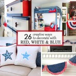 social media image 26 ways to decorate with red white and blue