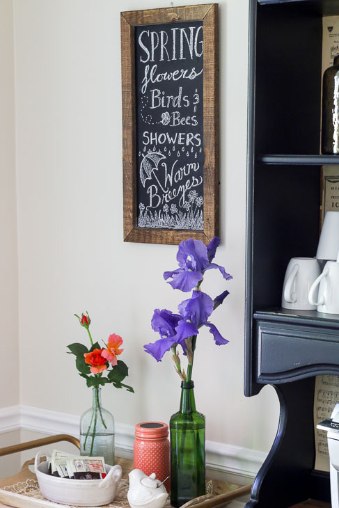 FREE Spring Flowers Chalkboard Art Printable