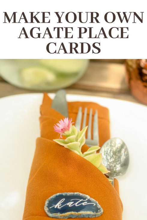 Make Your Own Agate Place Cards