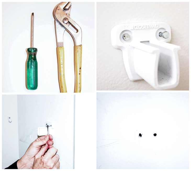 tools to remove wire shelf supports