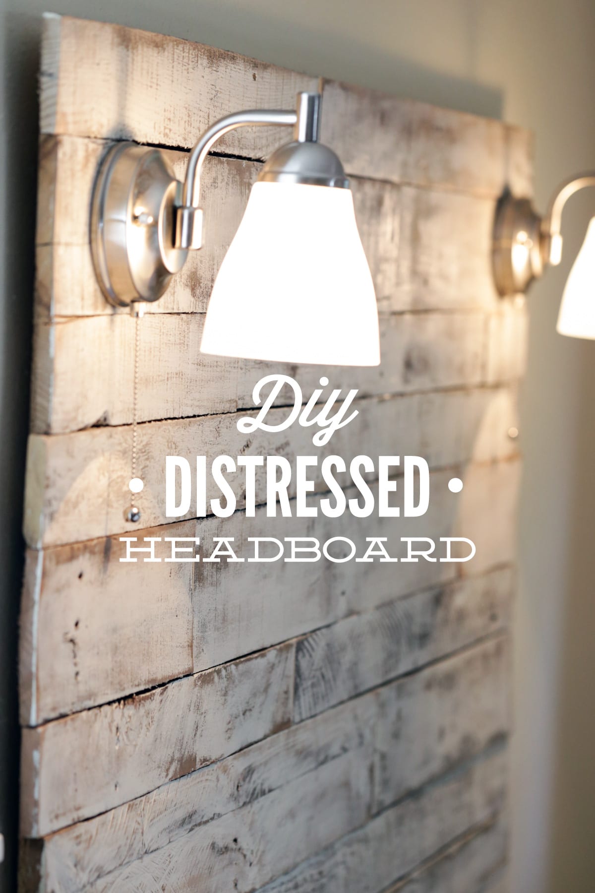 DIY Distressed Headboard