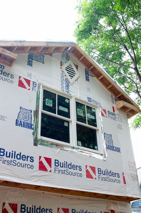 Twin Pygem windows on second story