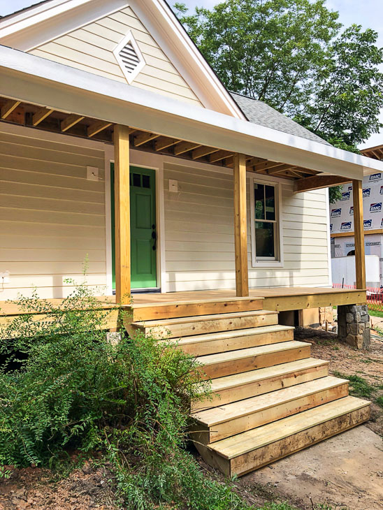 front porch before landscaping
