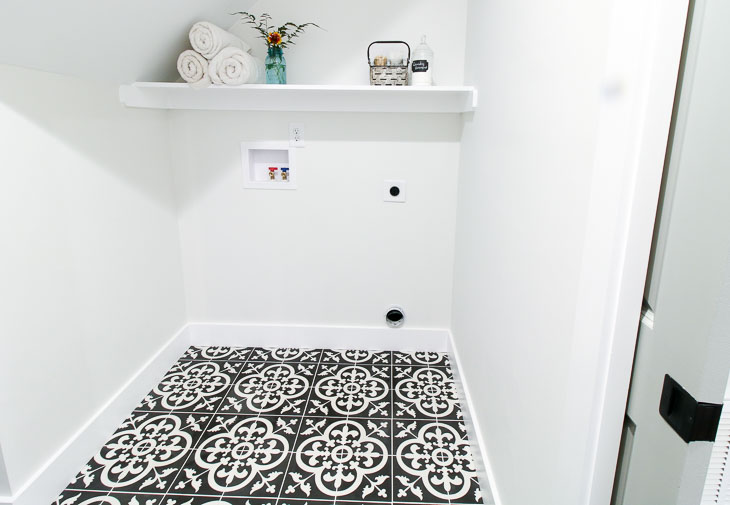 Laundry Room with Avington Cement Tile Floor.