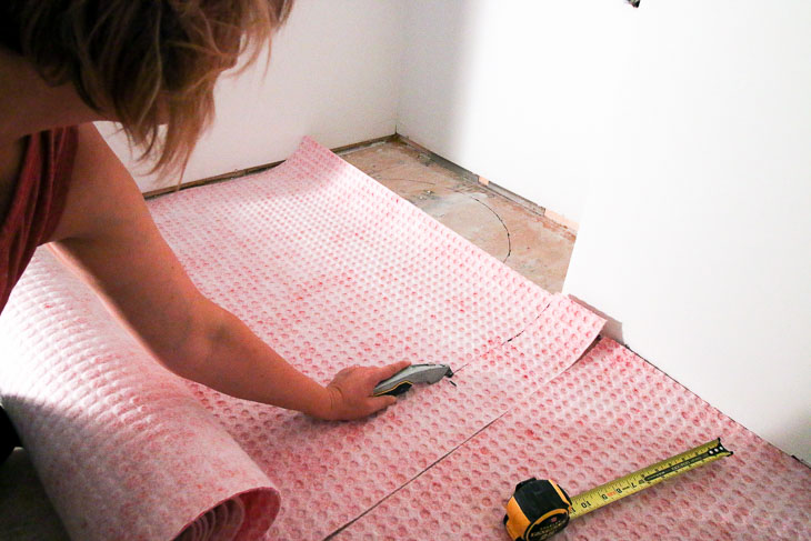 cutting uncoupling mats.