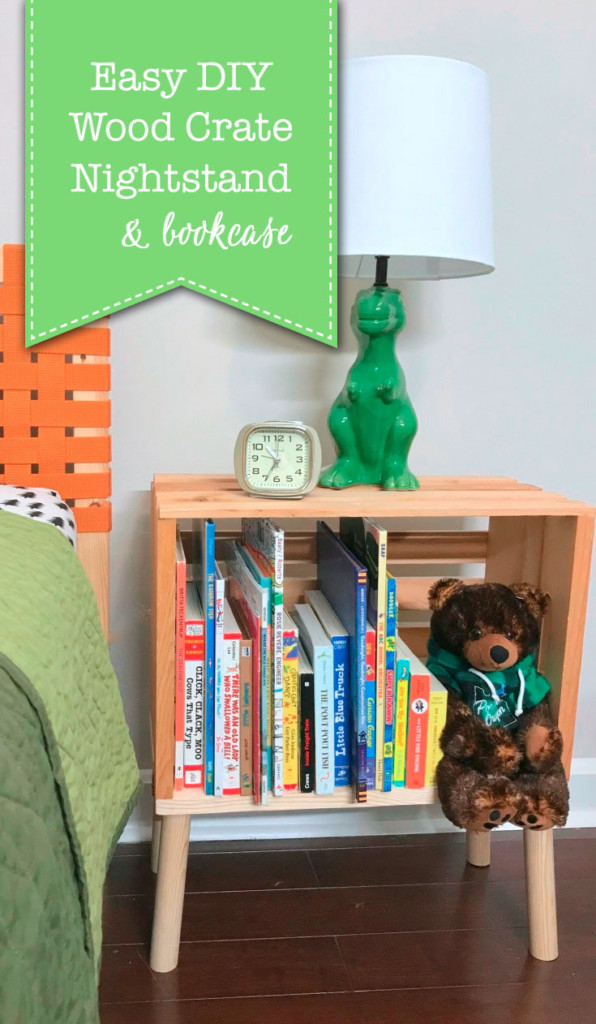 wood crate nightstand