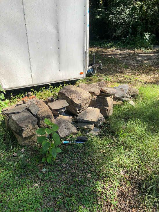 pile of pier stones ready for reuse