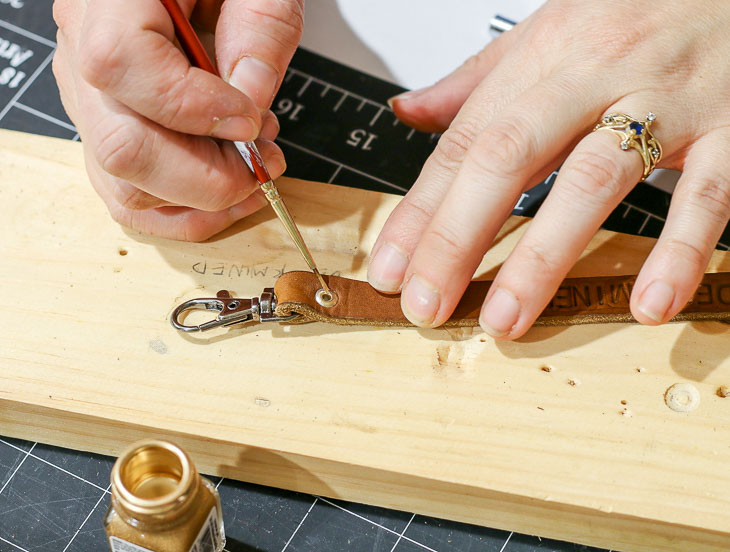 painting rivet gold