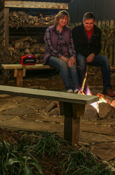 DIY Built-In Fire Pit Benches