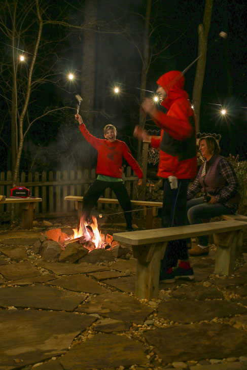 DIY Built-In Fire Pit Benches