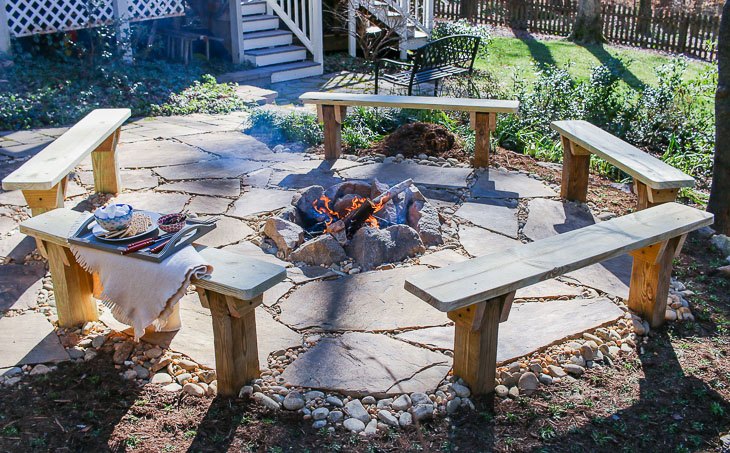 outdoor fire pit benches
