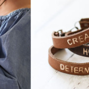 diy stamped leather bracelets