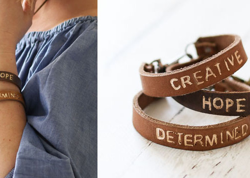 diy stamped leather bracelets