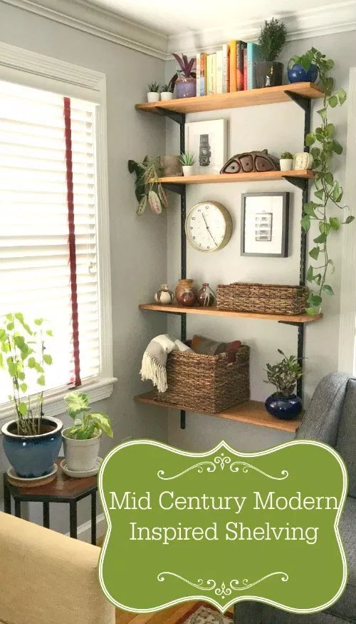 DIY Mid Century Modern Shelving for Less