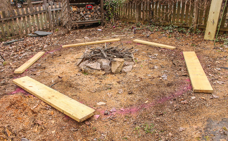 DIY Built-In Fire Pit Benches