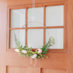 DIY Modern Hoop Wreath for Spring with Florals