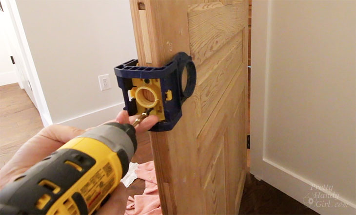 Removing Door Knob Hole Jig