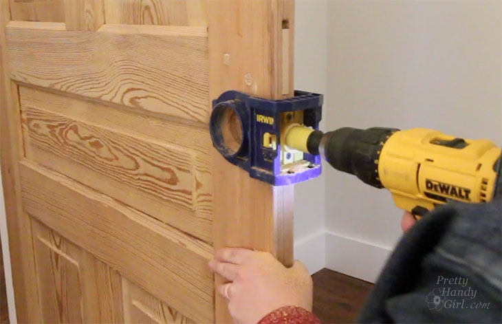 Drilling 1" hole for latch