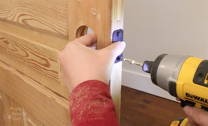 Attach face plate onto door edge