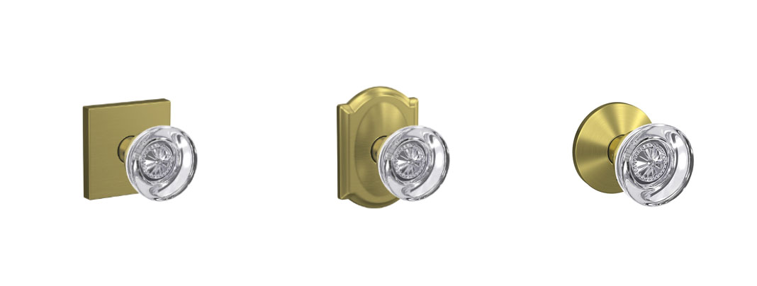 Schlage Hobson Knobs with other Backplate trims