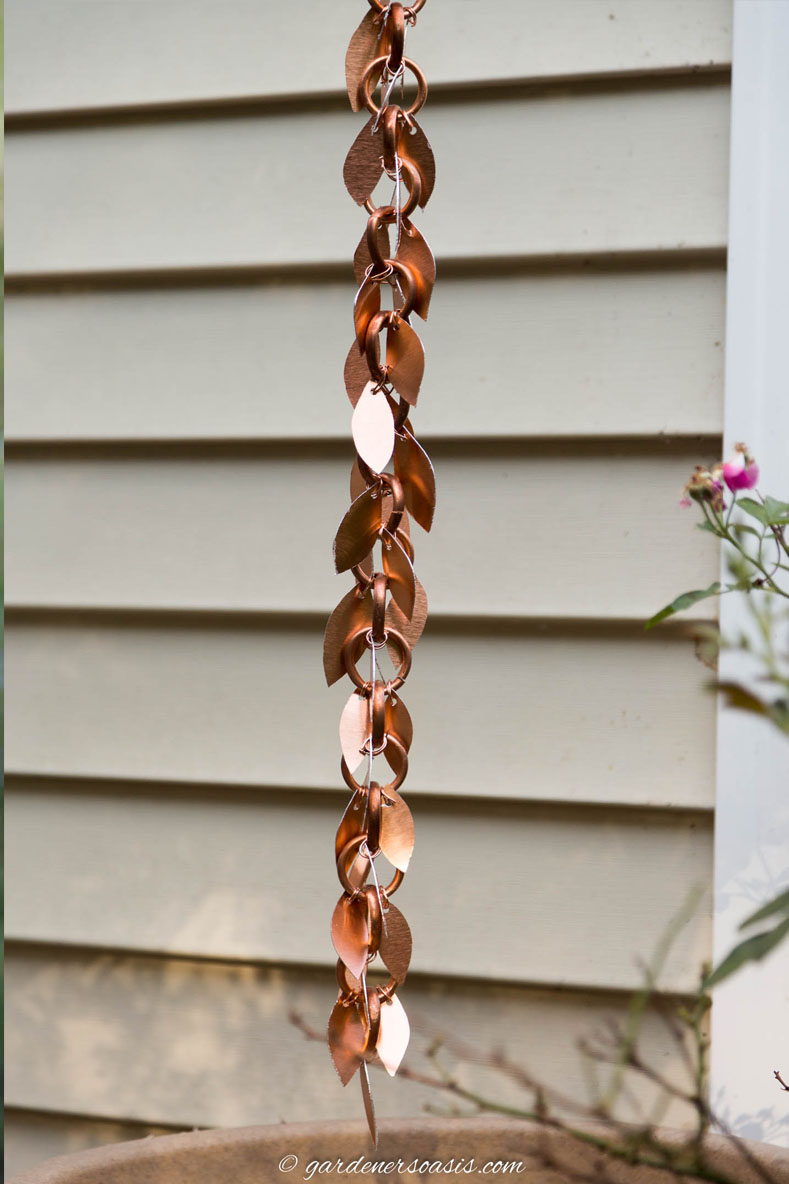 DIY Copper Leaf Rain Chain