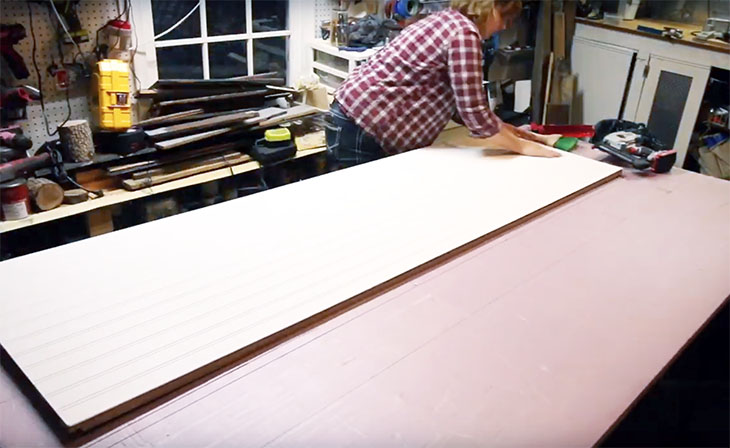 lay bead board on top of plywood