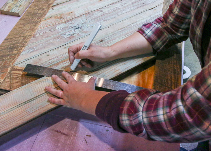 cutting bead board to fit in border on door