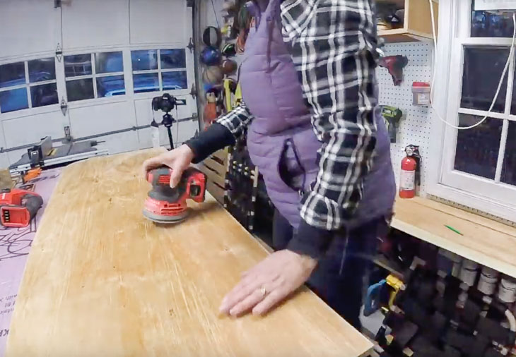 sand plywood smooth