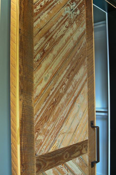 Antique Bead Board sliding barn door