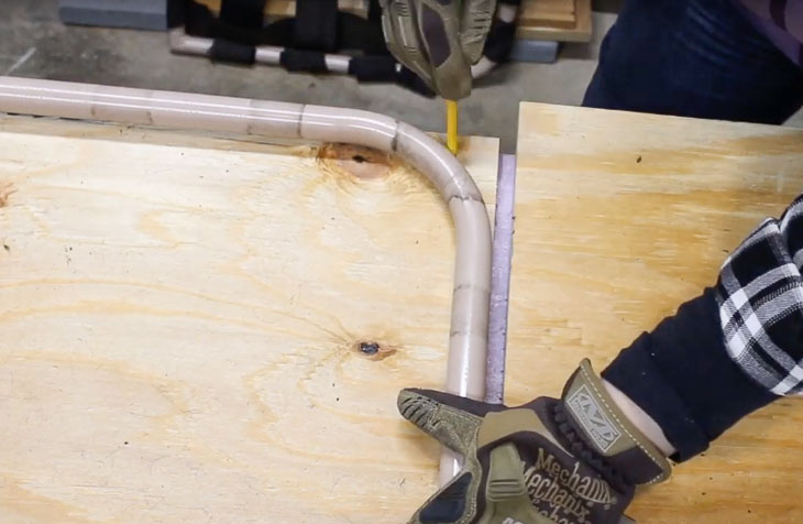 trace around seat frame onto plywood