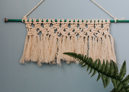 Hang up your Mini Macrame Wall Hanging