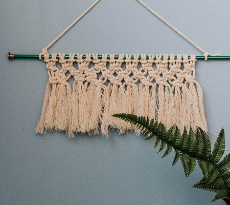 Hang up your Mini Macrame Wall Hanging