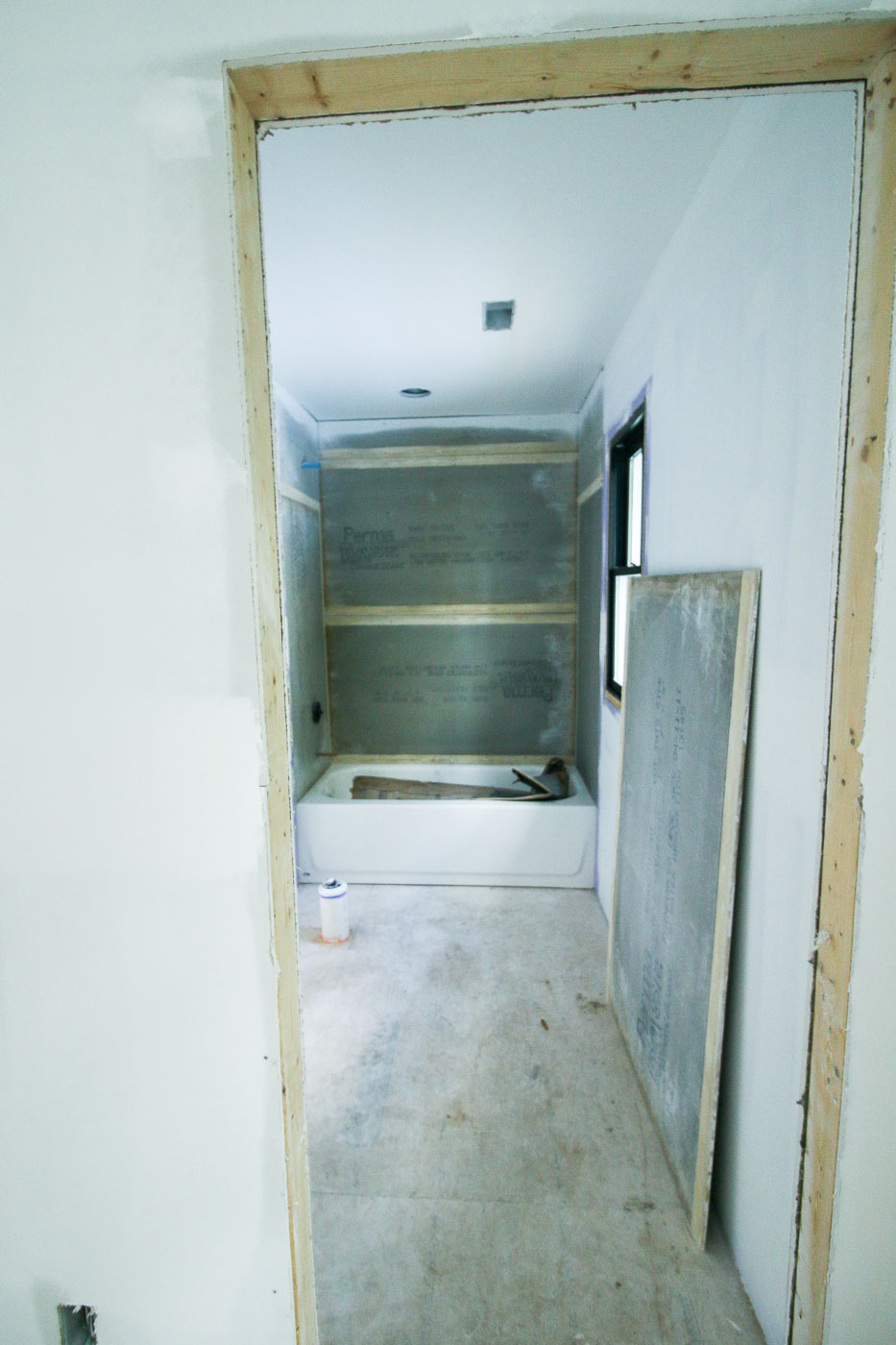 Upstairs Bathroom Permabase Installed