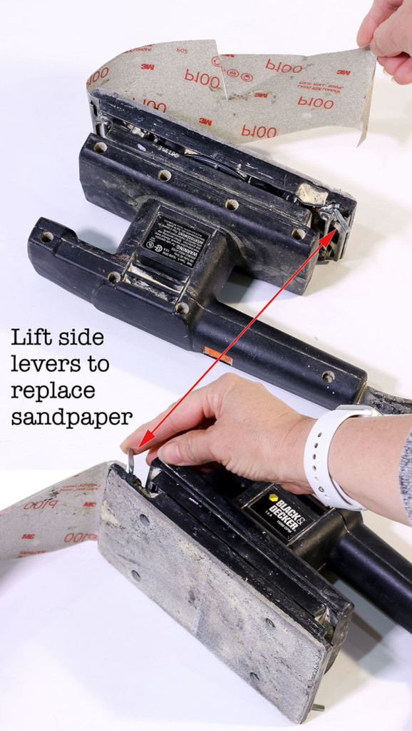 replacing sheet sander sandpaper