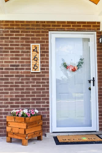 modern house number sign